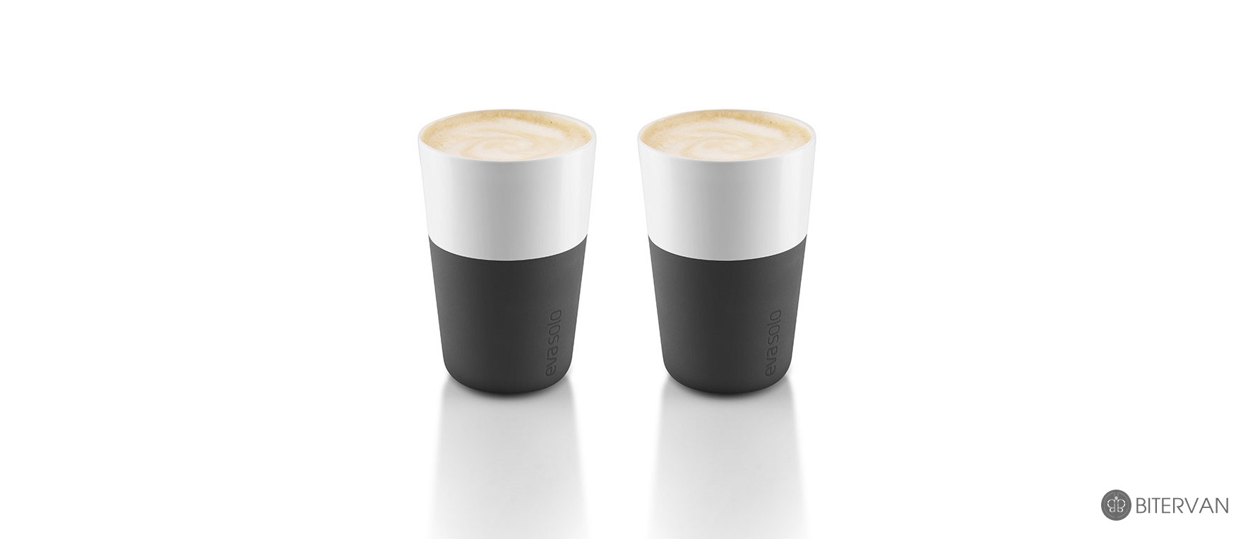 eva solo, cafe latte tumbler, 2 pcs, carbon black, 360 ml