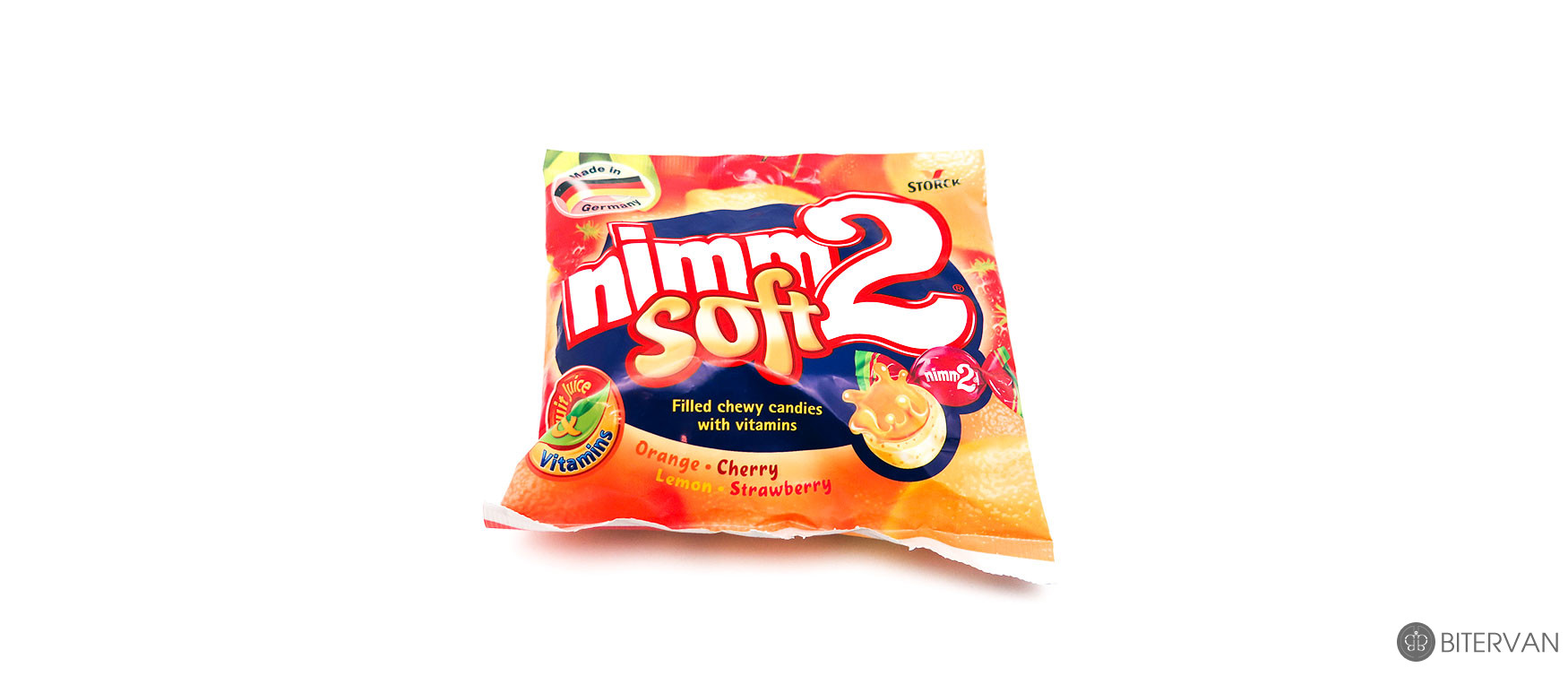 nimm2 soft Filled chewy candies with vitamins- Orange.Cherry.Lemon.Strawberry