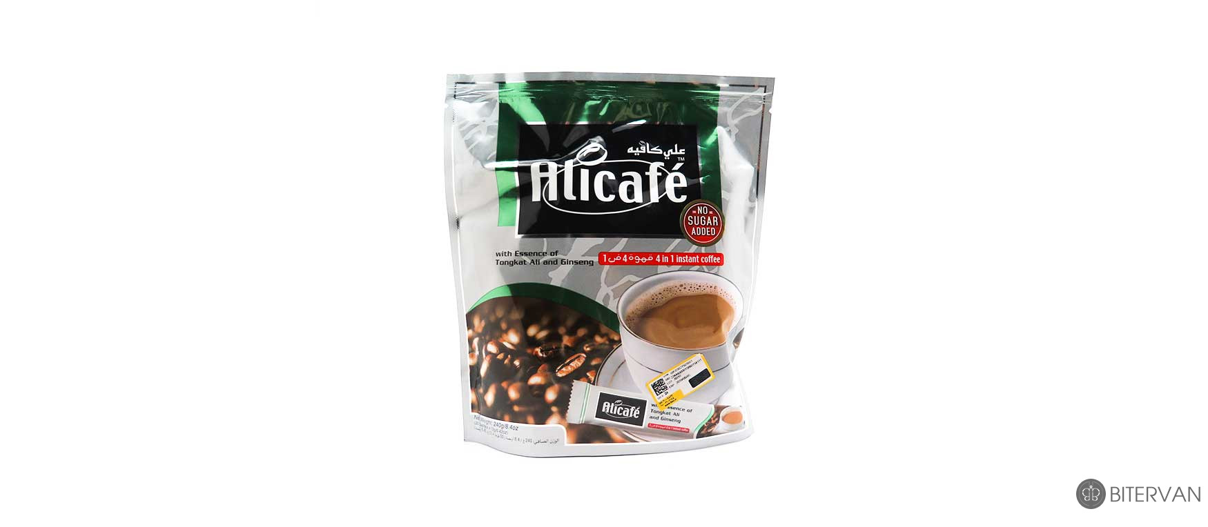 Alicafe with Essence of Tongkat Ali and Ginseng- 4 in 1- No Suger Added- 20 sachets